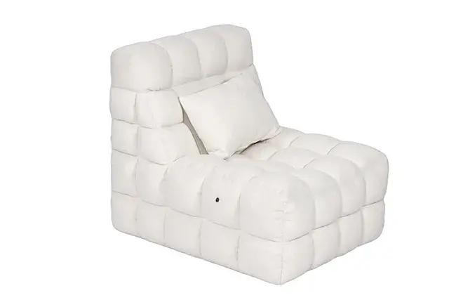 Contemporary White Accent Chair — Lounge Chair, view 5