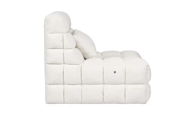 Contemporary White Accent Chair — Lounge Chair, view 6