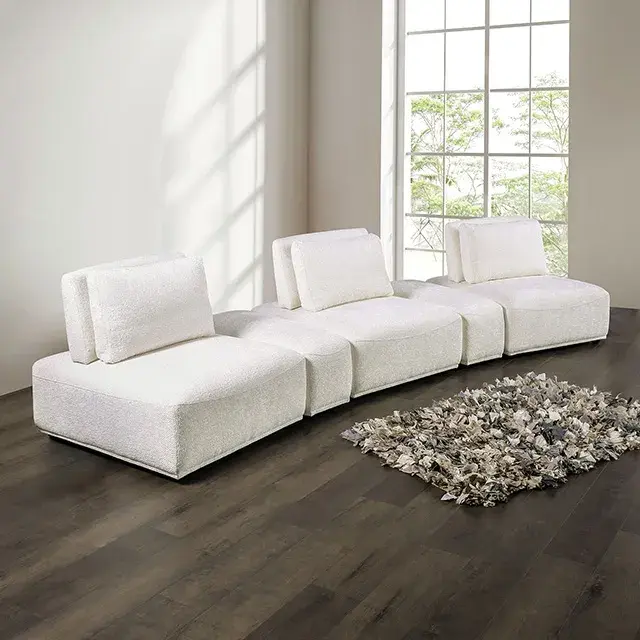 Contemporary White Modular Sectional — Sofa, view 7