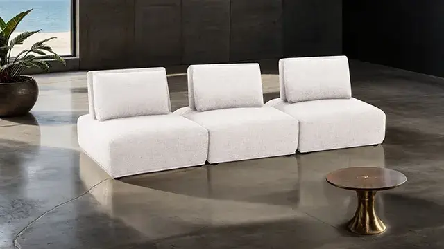 Contemporary White Modular Sectional — Sofa, view 8