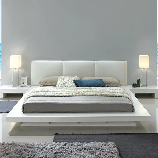 Contemporary White Nightstand (Christie) — Nightstand, view 5