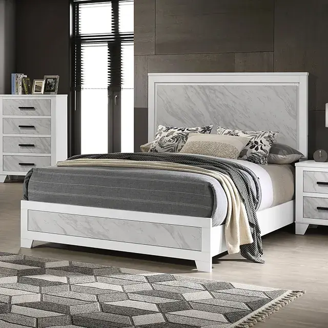 Contemporary White Nightstand (Darlene) — Nightstand, main view
