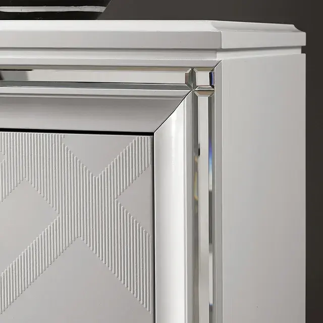 Contemporary White Nightstand (Emmeline) — Nightstand, view 3