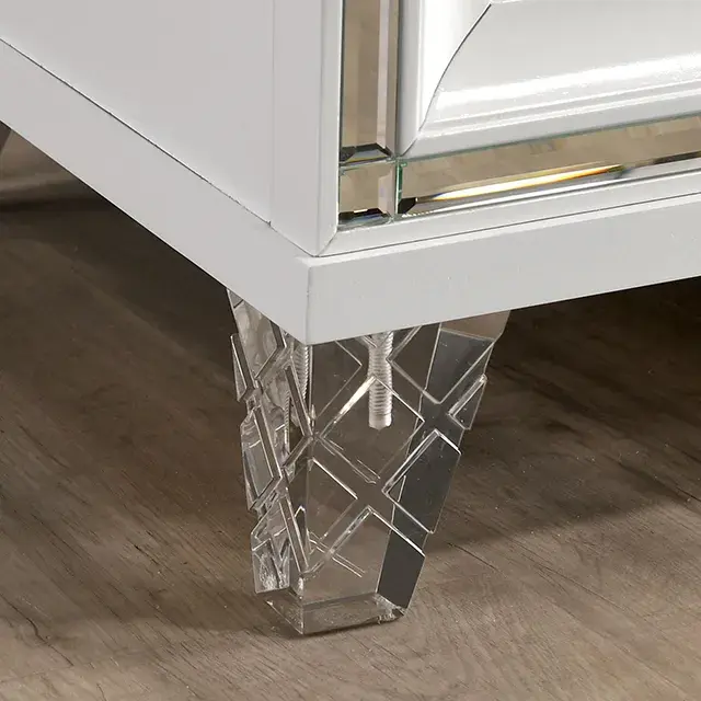 Contemporary White Nightstand (Emmeline) — Nightstand, view 5