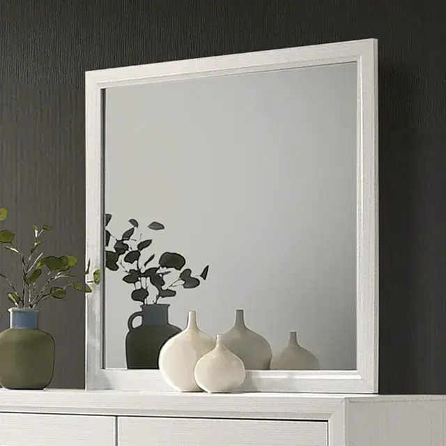 Contemporary White Nightstand (Errico) — Nightstand, view 5