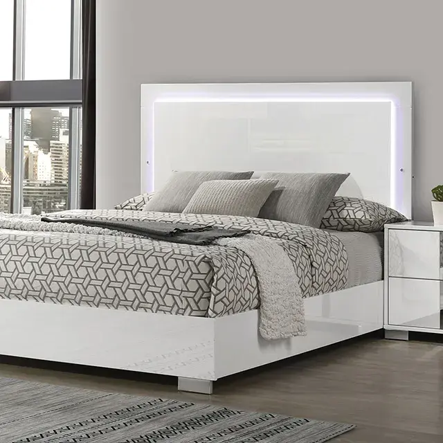Contemporary White Nightstand (Sinistra) — Nightstand, view 2