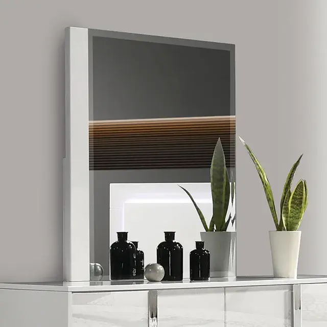Contemporary White Nightstand (Sinistra) — Nightstand, view 4