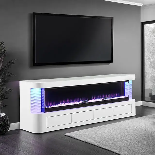 Contemporary White TV Console (Luken) — TV Unit, main view