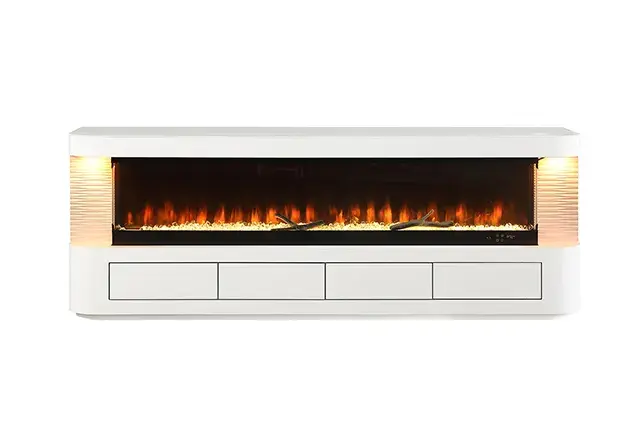 Contemporary White TV Console (Luken) — TV Unit, view 5