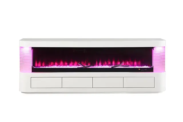 Contemporary White TV Console (Luken) — TV Unit, view 8