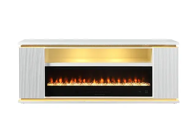 Contemporary White TV Console (Medea) — TV Unit, view 7
