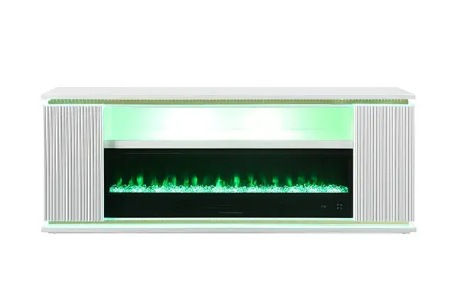 Contemporary White TV Console (Medea) — TV Unit, view 8