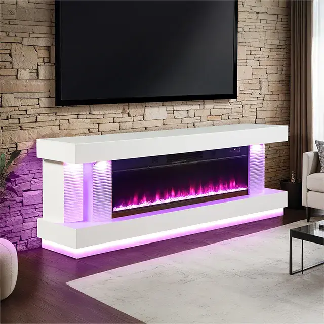 Contemporary White TV Console (Peseux) — TV Unit, main view
