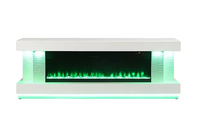 Contemporary White TV Console (Peseux) — TV Unit, view 5
