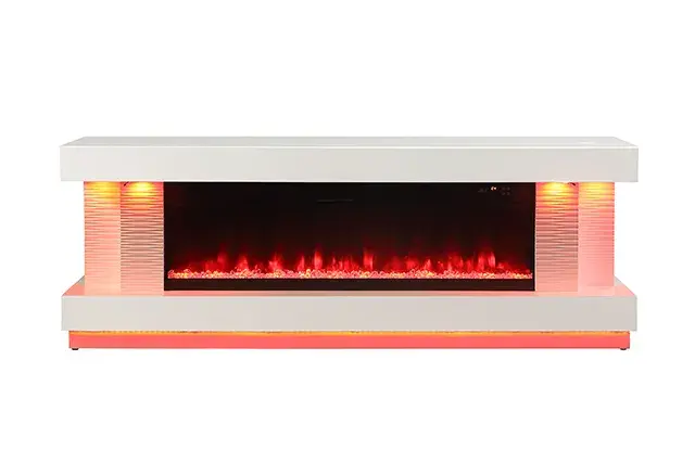 Contemporary White TV Console (Peseux) — TV Unit, view 7