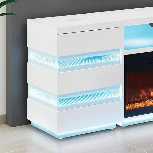 Contemporary White TV Console (Terni) — TV Unit, main view