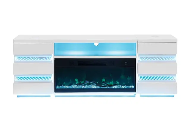 Contemporary White TV Console (Terni) — TV Unit, view 12