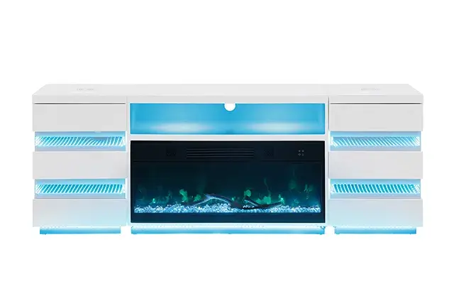 Contemporary White TV Console (Terni) — TV Unit, view 17