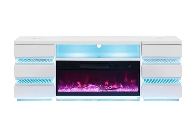 Contemporary White TV Console (Terni) — TV Unit, view 20