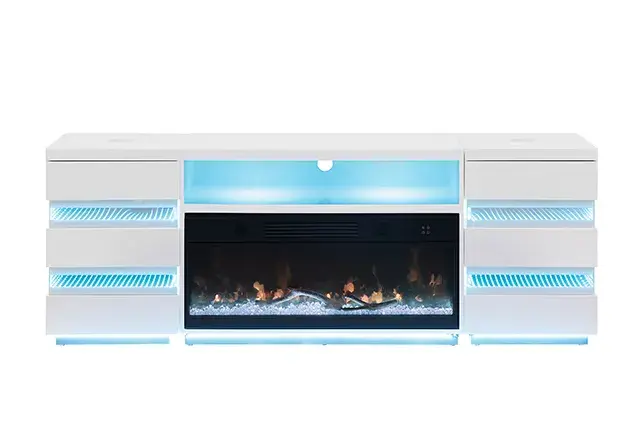 Contemporary White TV Console (Terni) — TV Unit, view 22
