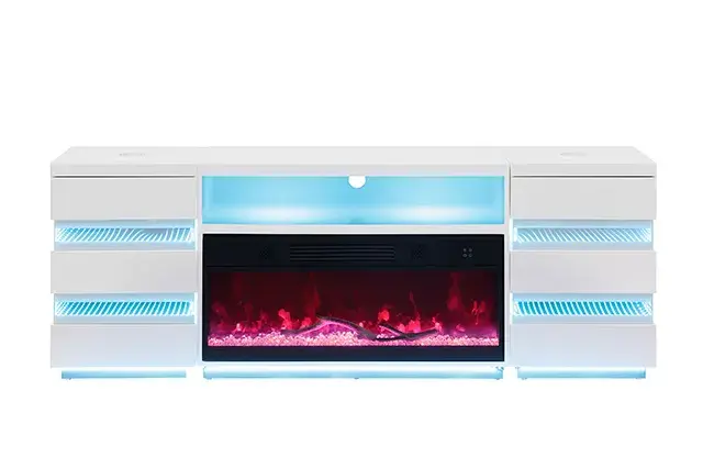 Contemporary White TV Console (Terni) — TV Unit, view 23