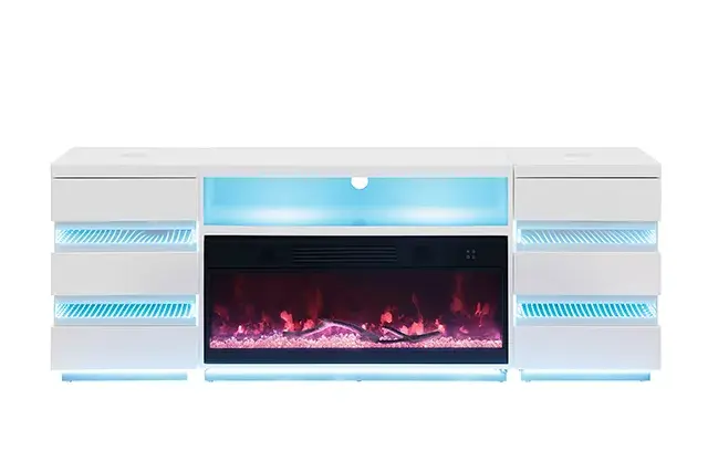 Contemporary White TV Console (Terni) — TV Unit, view 24