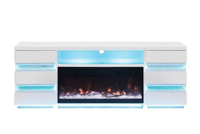 Contemporary White TV Console (Terni) — TV Unit, view 25