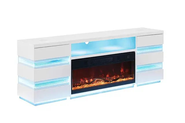 Contemporary White TV Console (Terni) — TV Unit, view 4