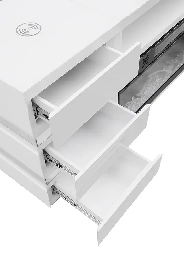 Contemporary White TV Console (Terni) — TV Unit, view 7