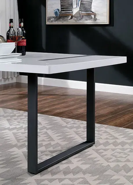 Contemporary White/Black Dining Set, custom commercial furniture by DMD Furnishing