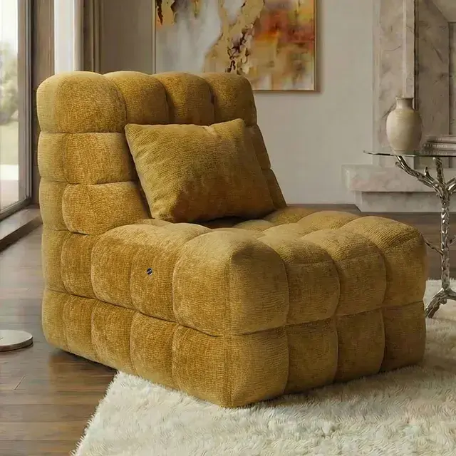 Contemporary Yellow Accent Chair — Lounge Chair, main view