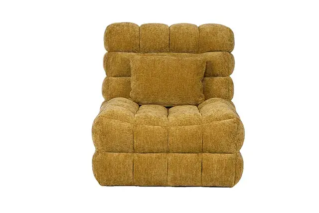 Contemporary Yellow Accent Chair — Lounge Chair, view 6