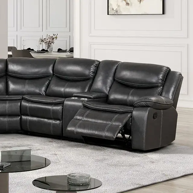 Double Stitching Plush Cushions Sectional Sofa — Sofa, view 2