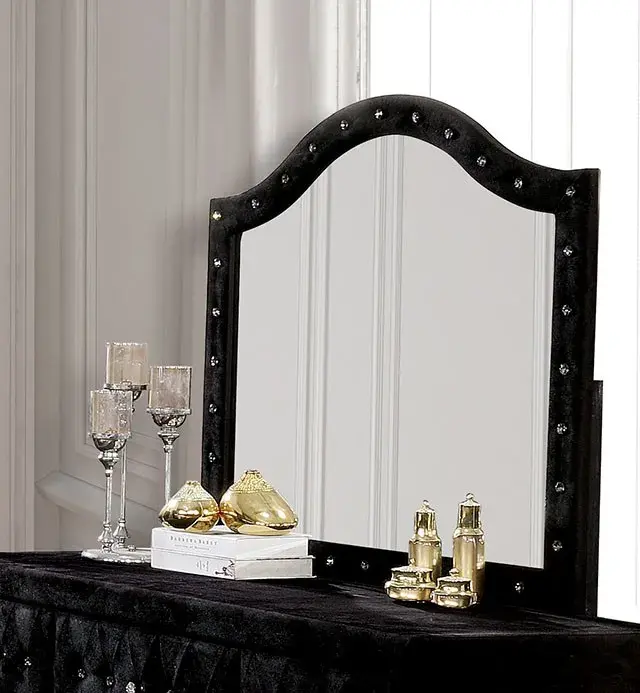 Glam Black Nightstand — Nightstand, view 3