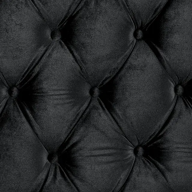 Glam Black Queen Bedroom Set (Stefania) — Bed Frame, view 3