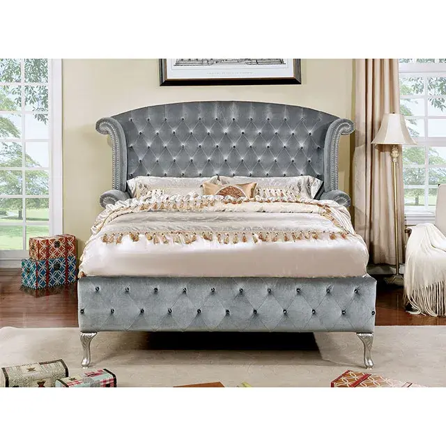 Glam Gray Nightstand, custom commercial furniture by DMD Furnishing