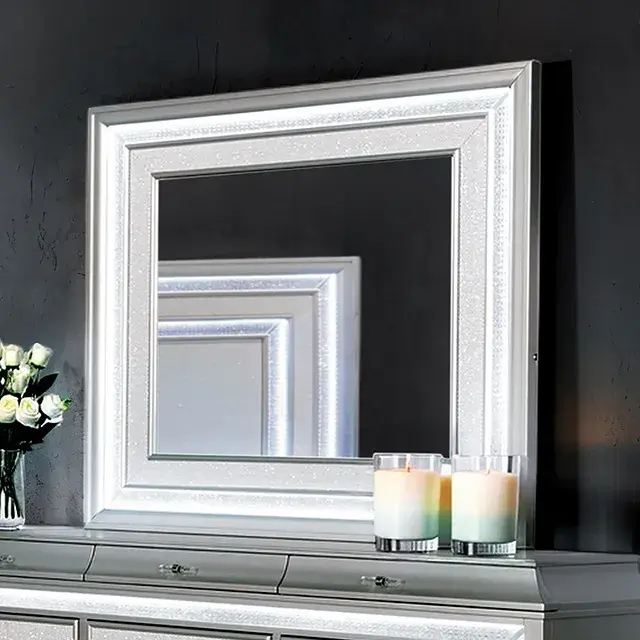 Glam Gray Nightstand (Galea) — Nightstand, view 4