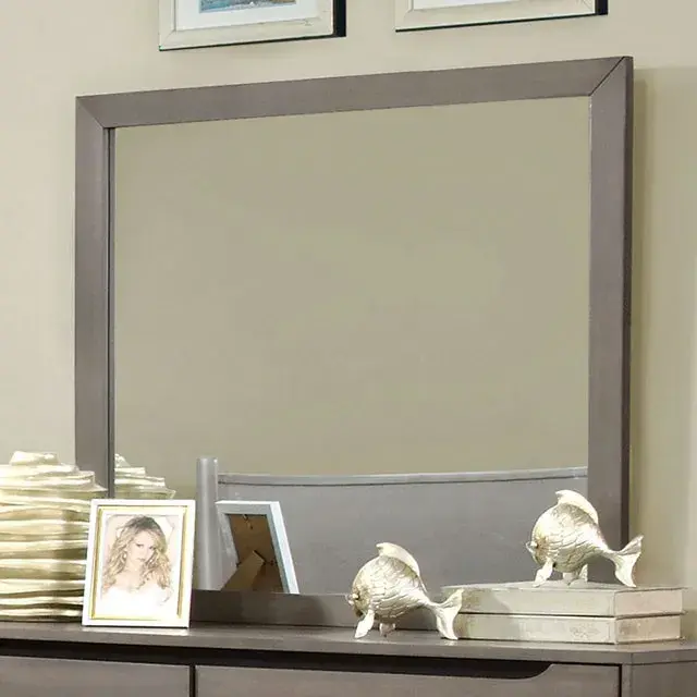 Mid-Century Modern Gray Nightstand — Nightstand, view 4