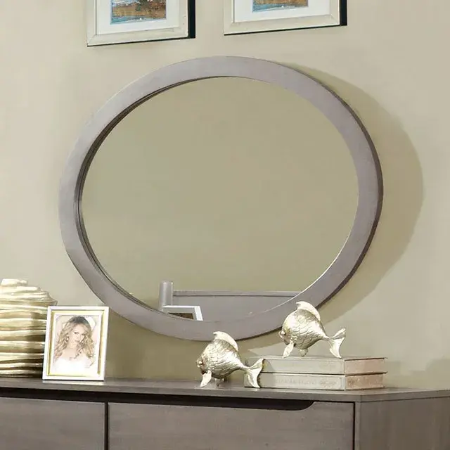 Mid-Century Modern Gray Nightstand — Nightstand, view 5