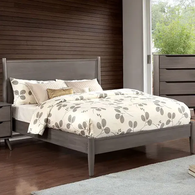 Mid-Century Modern Gray Nightstand — Nightstand, view 6