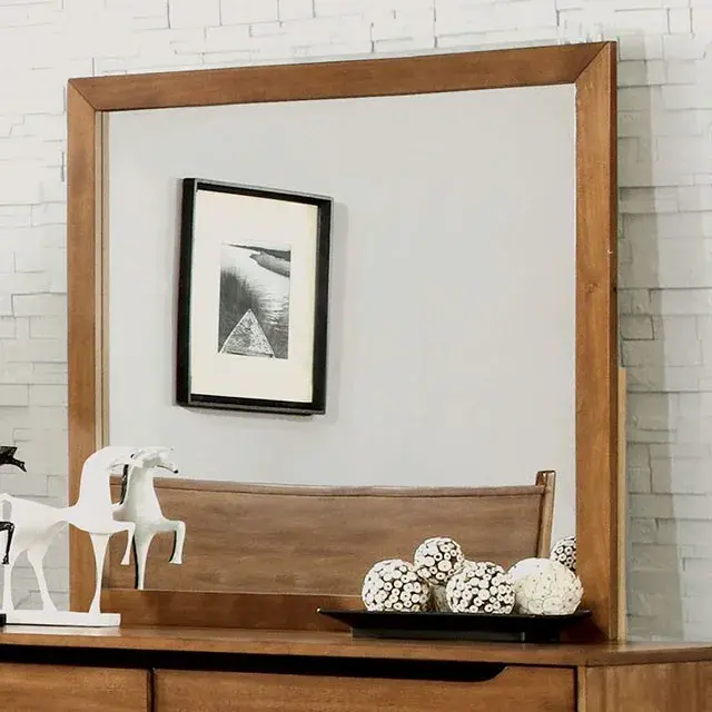 Mid-Century Modern Oak Nightstand — Nightstand, view 3