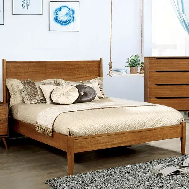 Mid-Century Modern Oak Nightstand — Nightstand, view 5