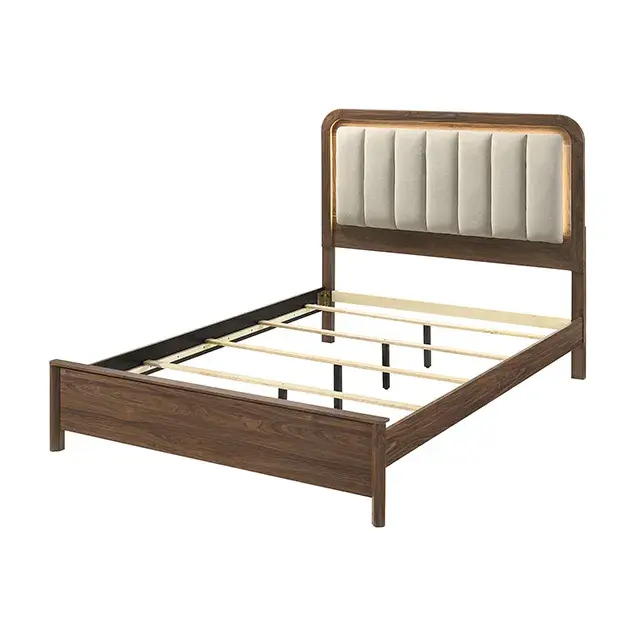 Mid-Century Modern Walnut Bedroom Set — Bed Frame, view 3