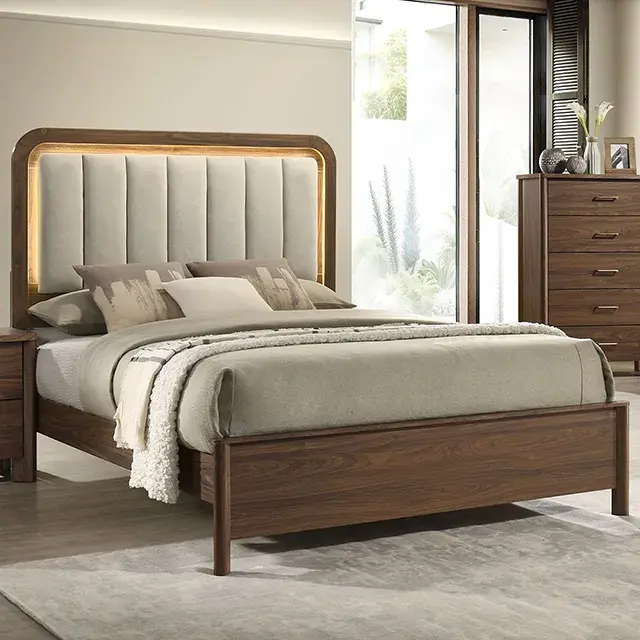 Mid-Century Modern Walnut Nightstand — Nightstand, main view