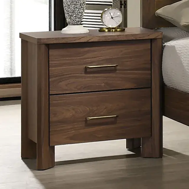 Mid-Century Modern Walnut Nightstand — Nightstand, view 5