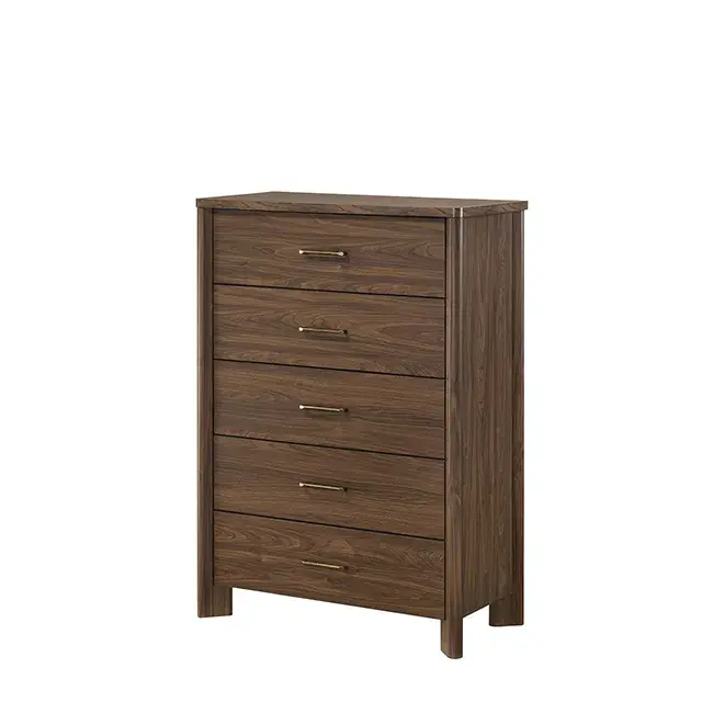 Mid-Century Modern Walnut Nightstand — Nightstand, view 6