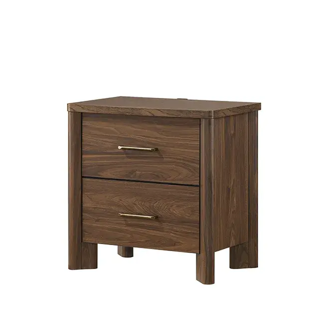 Mid-Century Modern Walnut Nightstand — Nightstand, view 7
