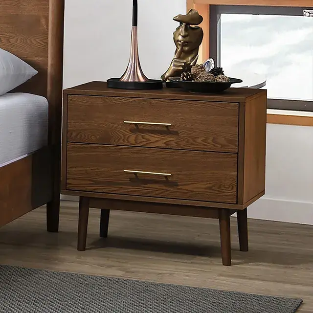 Mid-Century Modern Walnut Nightstand (Tromso) — Nightstand, view 6
