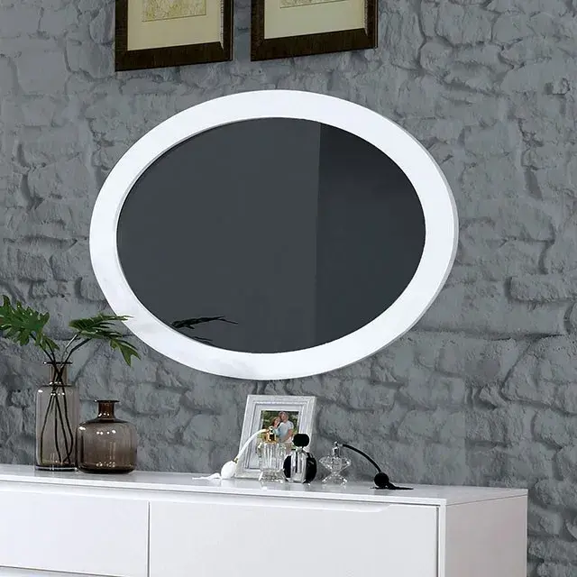 Mid-Century Modern White Nightstand — Nightstand, view 6