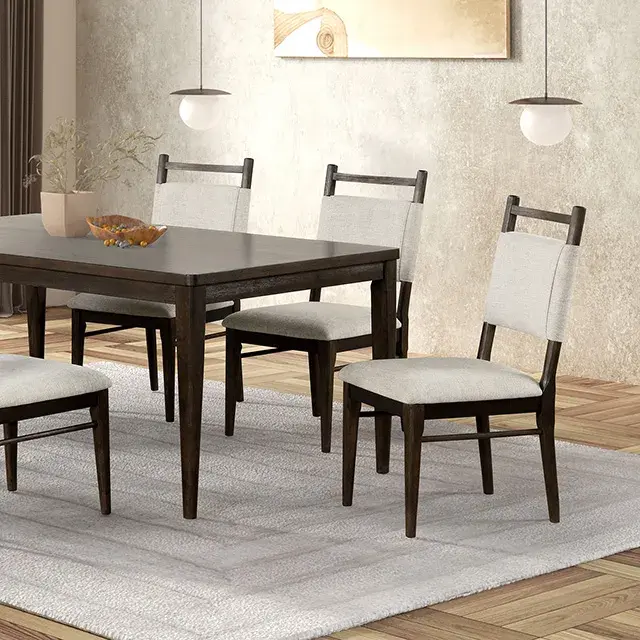 Modern Dark Walnut Dining Set — Dining Table, view 6
